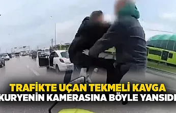 Bursa'da Trafikte Uçan Tekmeli Kavga Kamerada