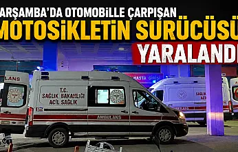 Çarşamba'da otomobil ile motosiklet çarpıştı: 1 yaralı