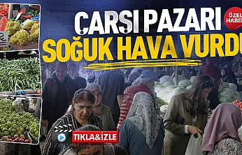 Çarşamba pazarında soğuk hava hareketliliği azalttı