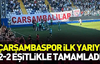 Çarşambaspor ilk yarıyı 2-2 eşitlikle tamamladı