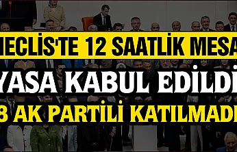 Çerçeve Yasa TBMM'den Geçti: Oylamaya Katılmayan 8 AK Partili Vekil Belli Oldu!