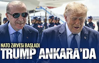 Cumhurbaşkanı Erdoğan, ABD Başkanı Trump'ı Ankara'da karşıladı