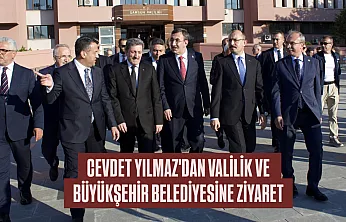 Cumhurbaşkanı Yardımcısı Cevdet Yılmaz'dan Valilik ve Büyükşehir Belediyesine ziyaret
