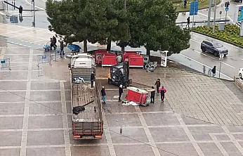 Cumhuriyet Meydanı'nda İş Kazası Paniği