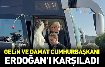 Düğün konvoyunu yarıda kesip Cumhurbaşkanı'nı karşıladılar