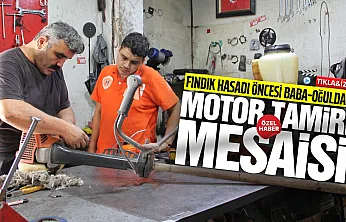 Fındık hasadı öncesi tırpan motorları bakıma giriyor