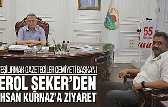 Gazeteci Şeker'den Başkan Kurnaz'a ziyaret