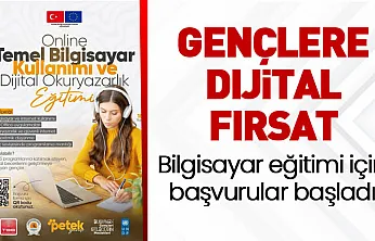 Gençlere dijital fırsat: Bilgisayar eğitimi için başvurular başladı