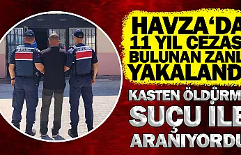 Havza'da Firari Şahsa Jandarma Engeli: 11 Yıl Cezası Bulunan Zanlı Yakalandı