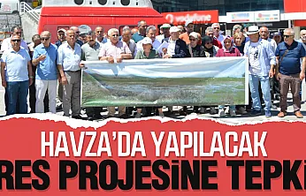 Havza'da RES Projesine Tepki 'Meralarımızı Vermeyeceğiz'