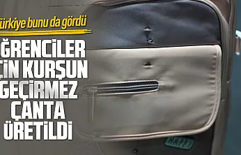 Hem okul çantası, hem çelik yelek