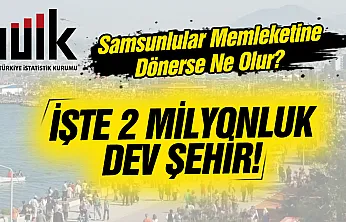 Herkes memleketine dönse Samsun Türkiye'nin en kalabalık 6. ili