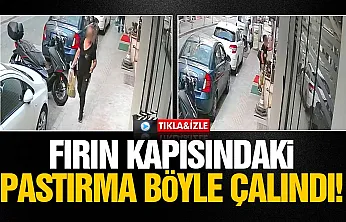 İlkadım'da Fırın kapısına asılan pastırma çalındı