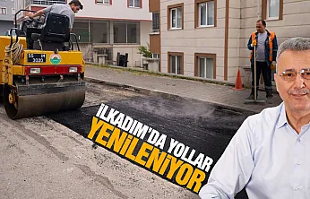 İlkadım'da yol çalışmaları aralıksız sürüyor
