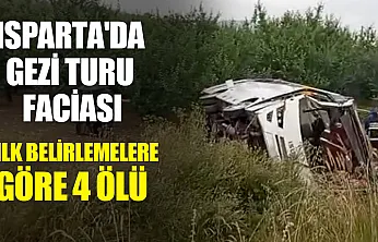 Isparta'da tur otobüsü devrildi: 4 ölü, 15 yaralı