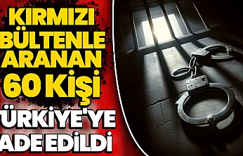 Kırmızı bültenle aranan 16 suçlu dahil 60 kişi Türkiye'ye iade edildi