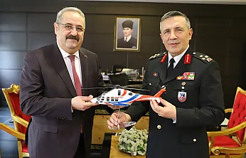 Korgeneral Güzel'den Kaymakam Sağlam'a ziyaret