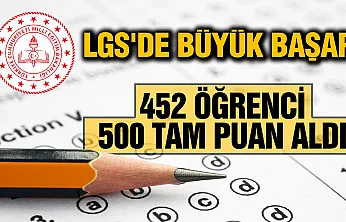 LGS Sonuçları Açıklandı: 452 Öğrenci Şampiyon Oldu