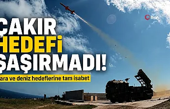 Milli füze ÇAKIR'dan gövde gösterisi! Kara ve deniz hedefi vuruldu