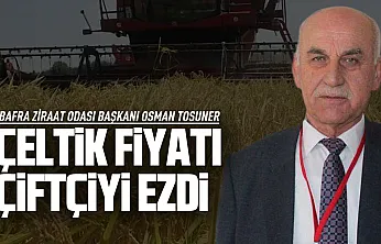 Osman Tosuner'den çeltik fiyatına tepki
