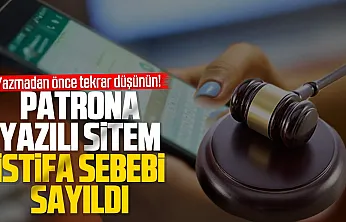 Patronuna sitem dolu e-posta gönderdi, tazminatını kaybetti