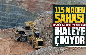 Resmî Gazete'de duyuruldu: MAPEG 115 maden sahasını ihale yoluyla aramaya açıyor