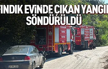 Salıpazarı'nda fındık evinde yangın