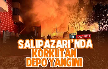 Salıpazarı'nda inşaat malzemesi deposunda yangın