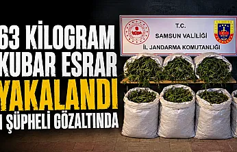 Samsun Bafra'da uyuşturucu operasyonu 63 kilo esrar ele geçirildi