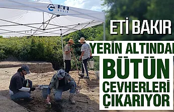 Samsun Bafra'da yer altındaki cevherler gün yüzüne çıkarılıyor