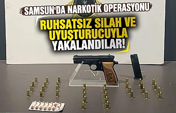 Samsun Canik'te uyuşturucu ve silah operasyonu: 2 gözaltı