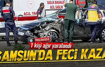 Samsun Çarşamba'da trafik kazası: 1 ağır yaralı