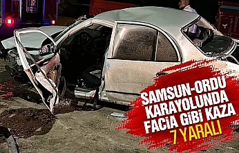 Samsun Çarşamba'da zincirleme trafik kazası: 7 kişi yaralandı