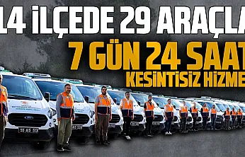 Samsun'da 14 ilçeye 29 araçla 7 Gün 24 saat cenaze hizmeti