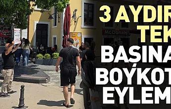 Samsun'da 3 Aydır Tek Başına Boykot Eylemi
