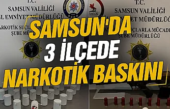 Samsun'da 3 ilçede eş zamanlı uyuşturucu operasyonu yapıldı 5 şüpheli yakalandı