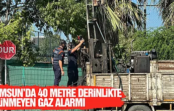 Samsun'da 40 metre derinlikte bilinmeyen gaz alarmı