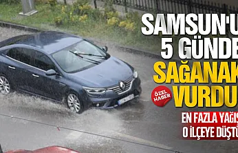 Samsun'da 5 günlük yağışın bilançosu açıklandı
