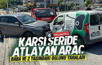 Samsun'da akıl almaz kaza, SUV ile hafif ticari araç çarpıştı