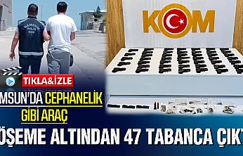 Samsun'da Aracın Zulasından Cephanelik Çıktı!