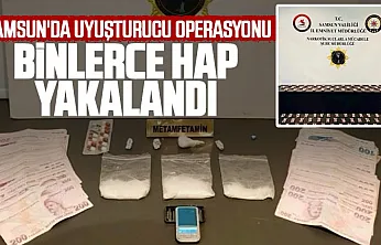Samsun'da binlerce uyuşturucu hap ve silah ele geçirildi