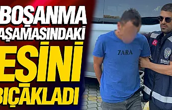 Samsun'da boşanmak üzere olduğu eşini bıçakla yaraladı