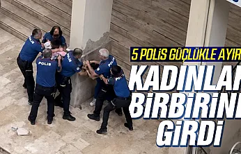 Samsun'da Denetimli Serbestlik Müdürlüğü önünde kadın kavgası