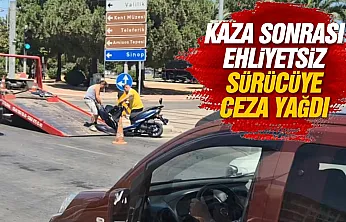 Samsun'da ehliyetsiz sürücü kazaya karıştı