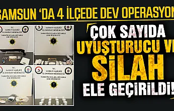 Samsun'da 4 ilçede eş zamanlı uyuşturucu operasyonu: 10 şahsa adli işlem