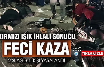 Samsun'da Feci Kaza 2'si Ağır 5 Yaralı