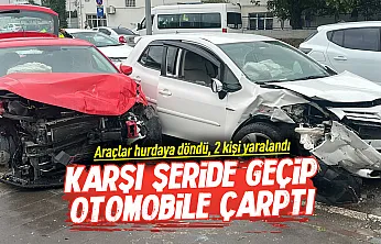 Samsun'da feci kaza! İki otomobil kafa kafaya çarpıştı
