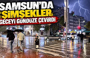 Samsun'da sağanak yağış etkili oldu