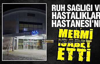 Samsun'da hastanede mermi paniği: Acil servis girişinin camı kırıldı