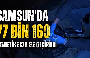 Samsun'da iki ayrı uyuşturucu operasyonu: 77 bin 160 sentetik ecza ele geçirildi
